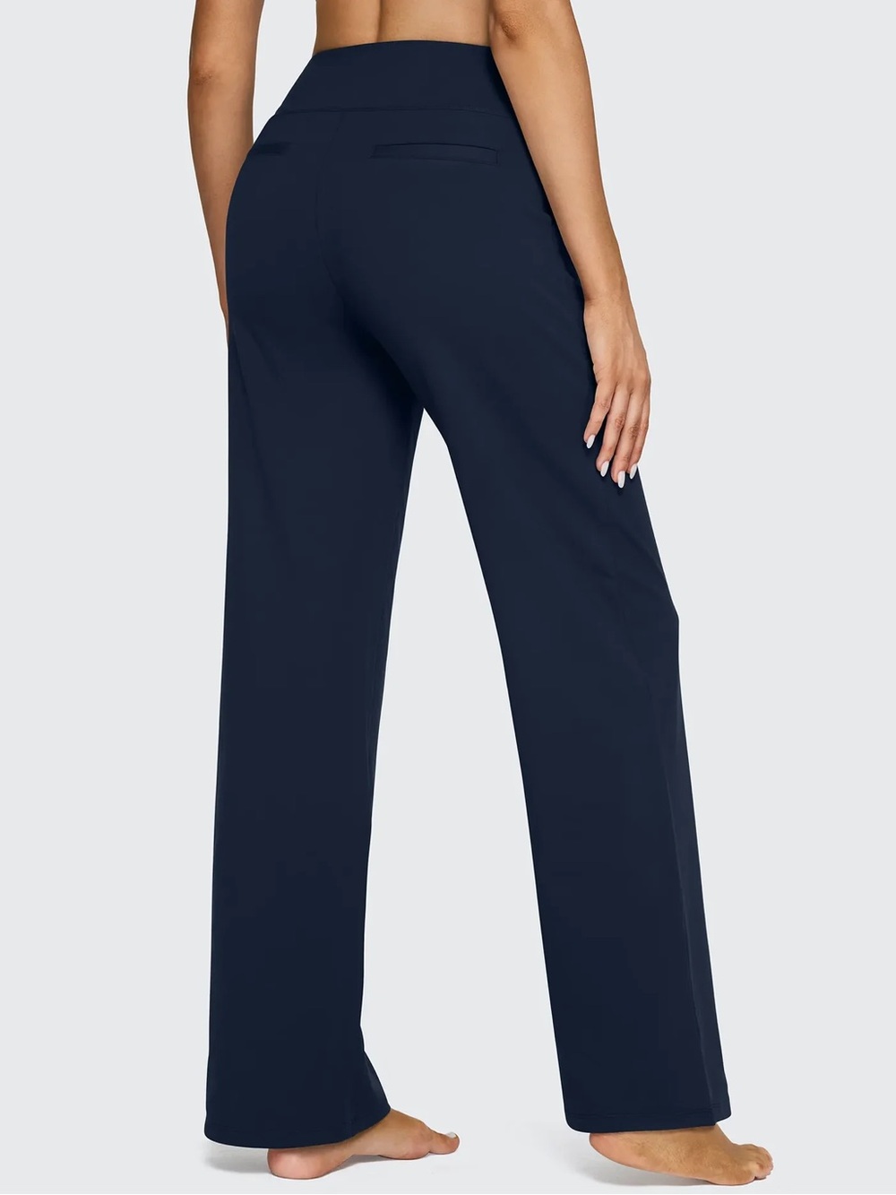 EverGoing Business Casual Wide Leg Yoga Pants in Navy